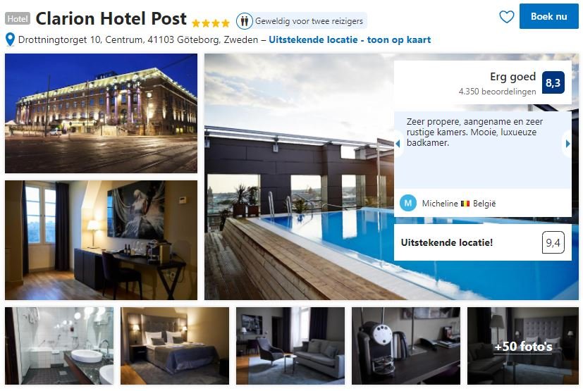 Het Clarion Hotel Post zoals je het kan vinden op Booking.com