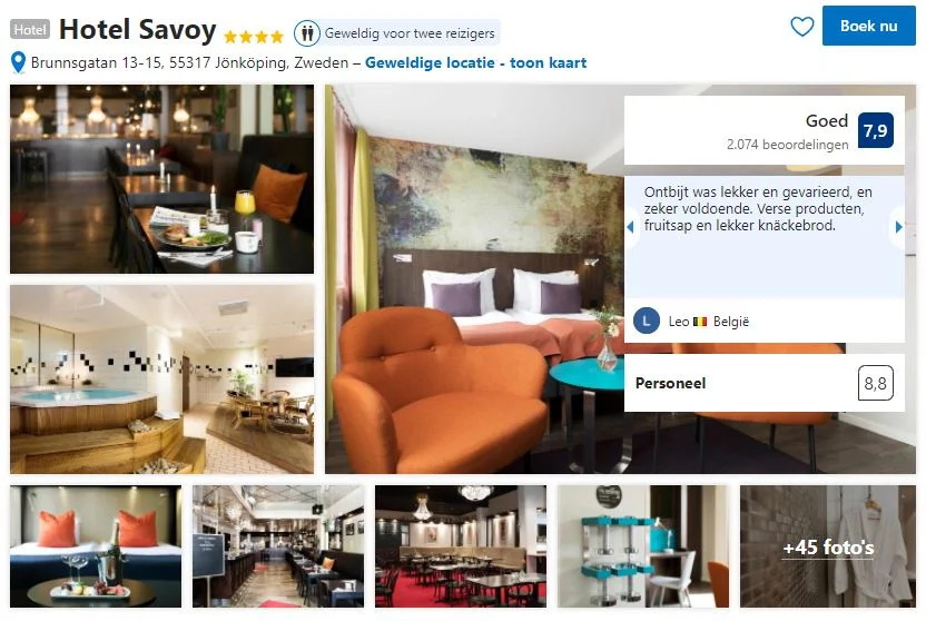 Het Hotel Savoy in Jönköping zoals je het kan vinden op Booking.com